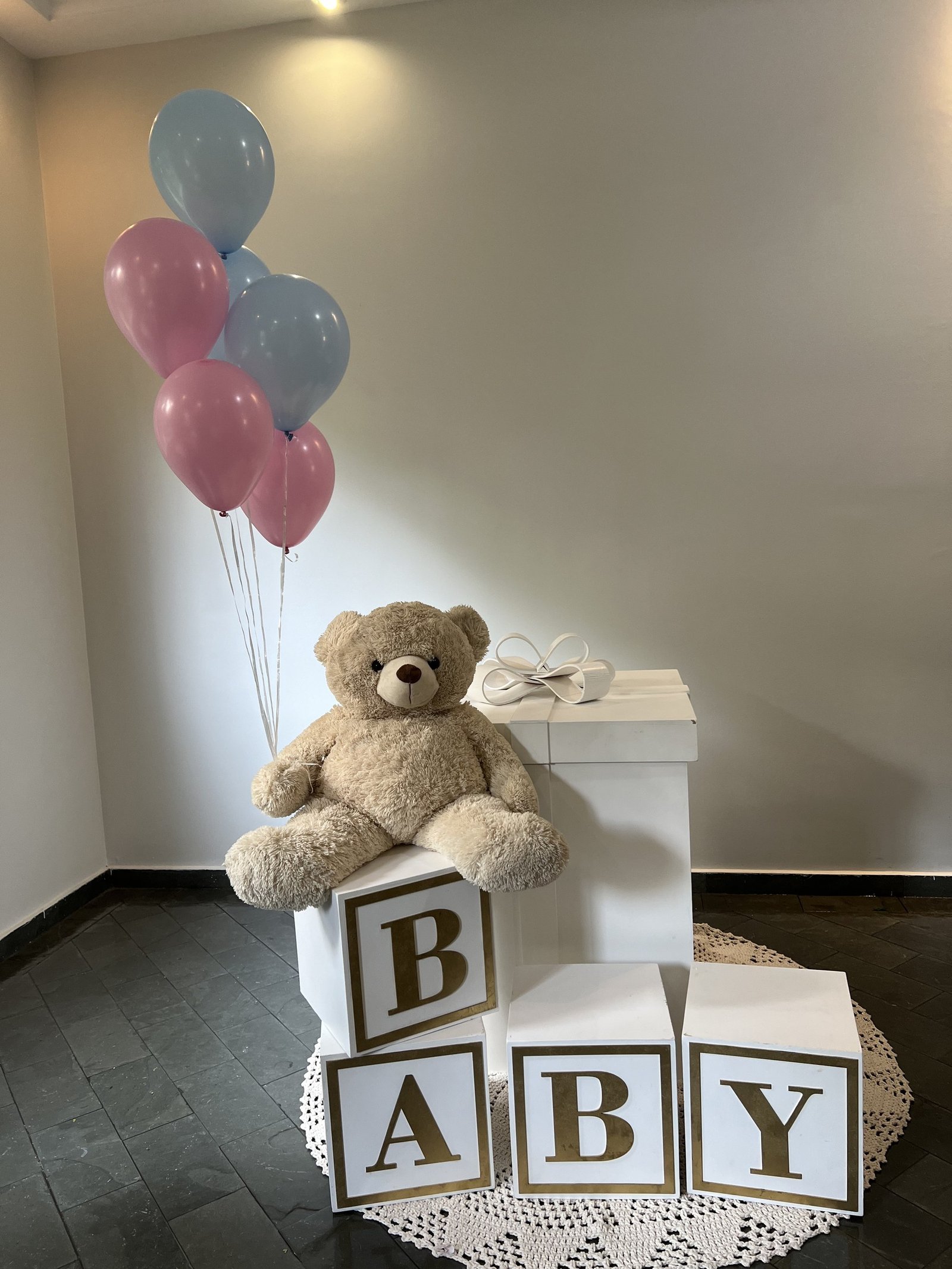 Chá Revelação Menino ou Menina com Arco Bicolor