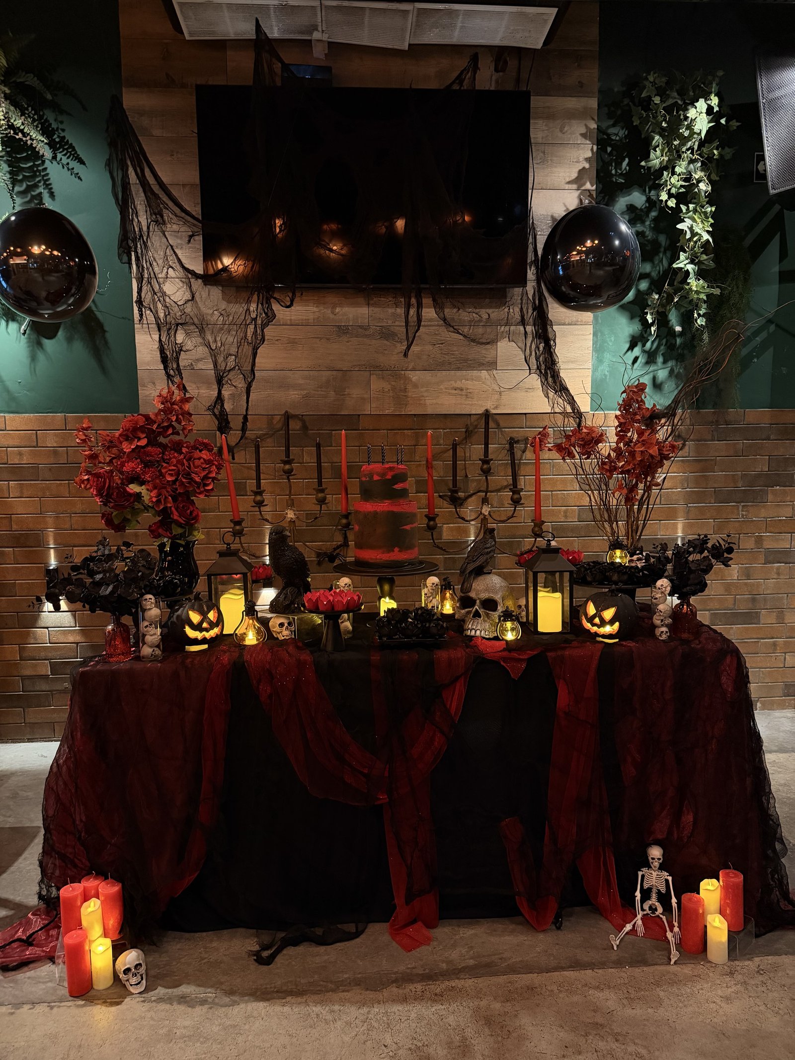 Cenografia Halloween com Balões & Abóboras Temáticas